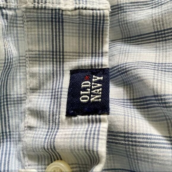 Old Navy Long Sleeve Button Down Blue Shirt Large - Picture 7 of 10